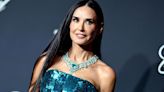 Demi Moore's Sequined Blue Mermaid Gown Featured an Unexpected Avant-Garde Detail at the Hips