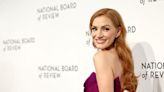 Jessica Chastain looks iconic in a regal purple gown