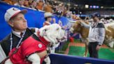 Rewatch Georgia Bulldog's mascot Uga X meet Texas' Bevo in 2019 viral video