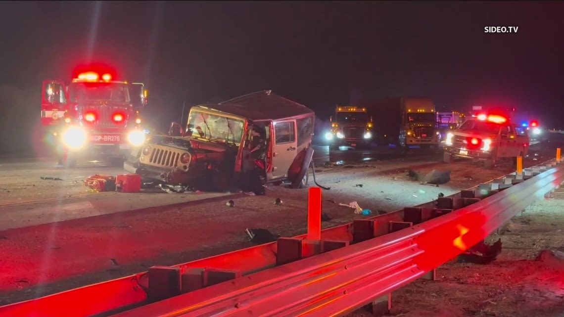 Deadly crash on 1-5 freeway near Camp Pendleton closes southbound lanes