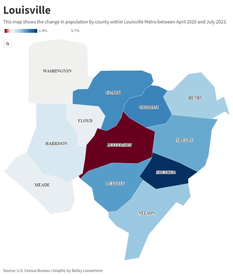 Which Kentucky cities have the fastest growing populations? See the list