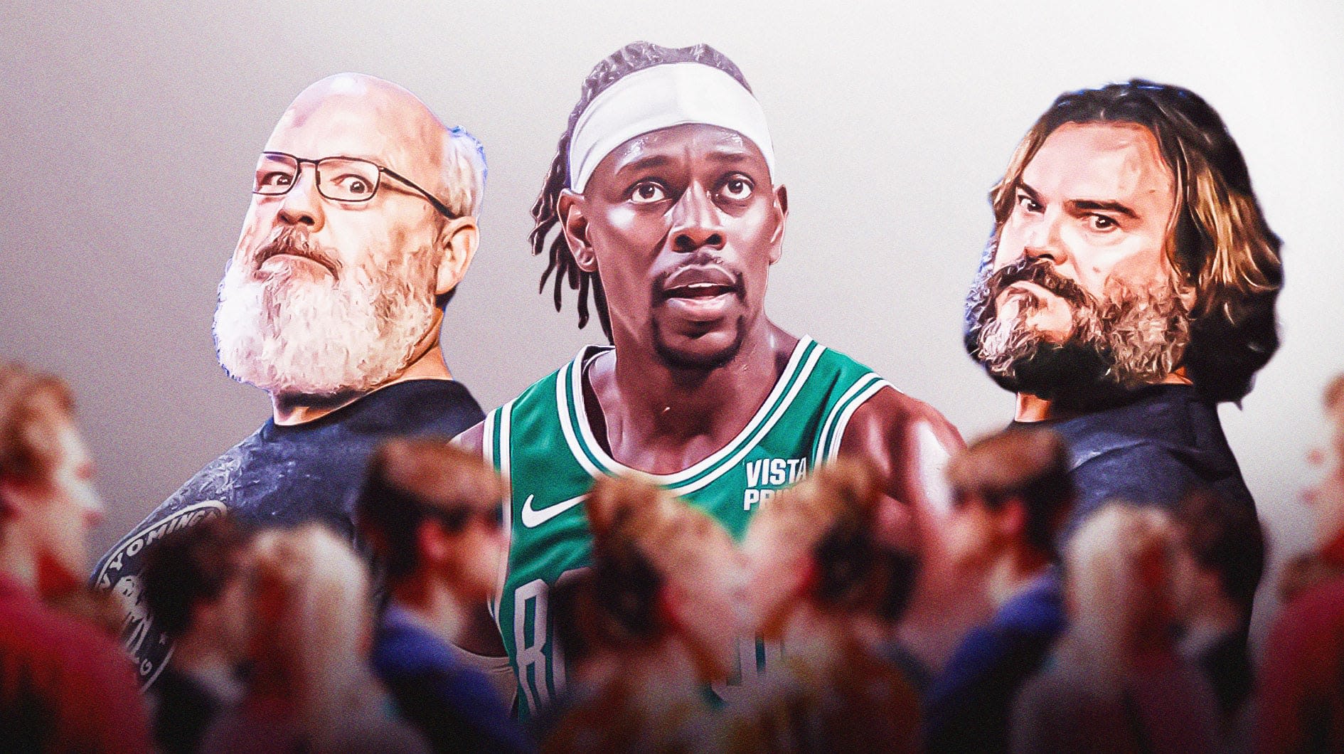 Jrue Holiday accepts Tenacious D MVP award from Jack Black, Kyle Gass