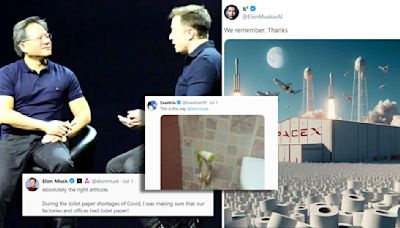 Elon Musk’s Reaction To Nvidia’s CEO ‘I Cleaned Toilets’ Story Sparks Toilet Paper Memes Online