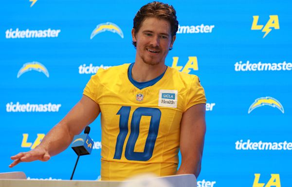 Chargers News: Herbert Teases Harbaugh's QB Skills in Fun Training Camp Moment