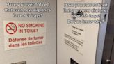 Flight attendant points out planes still have ashtrays even though smoking is banned: 'Do you know why?'