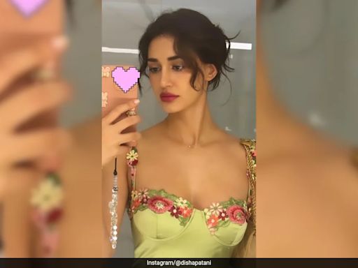 Disha Patani May As Well Have Plucked The Red Daisies From Her Dress To Match Her Wine Red Lip Colour