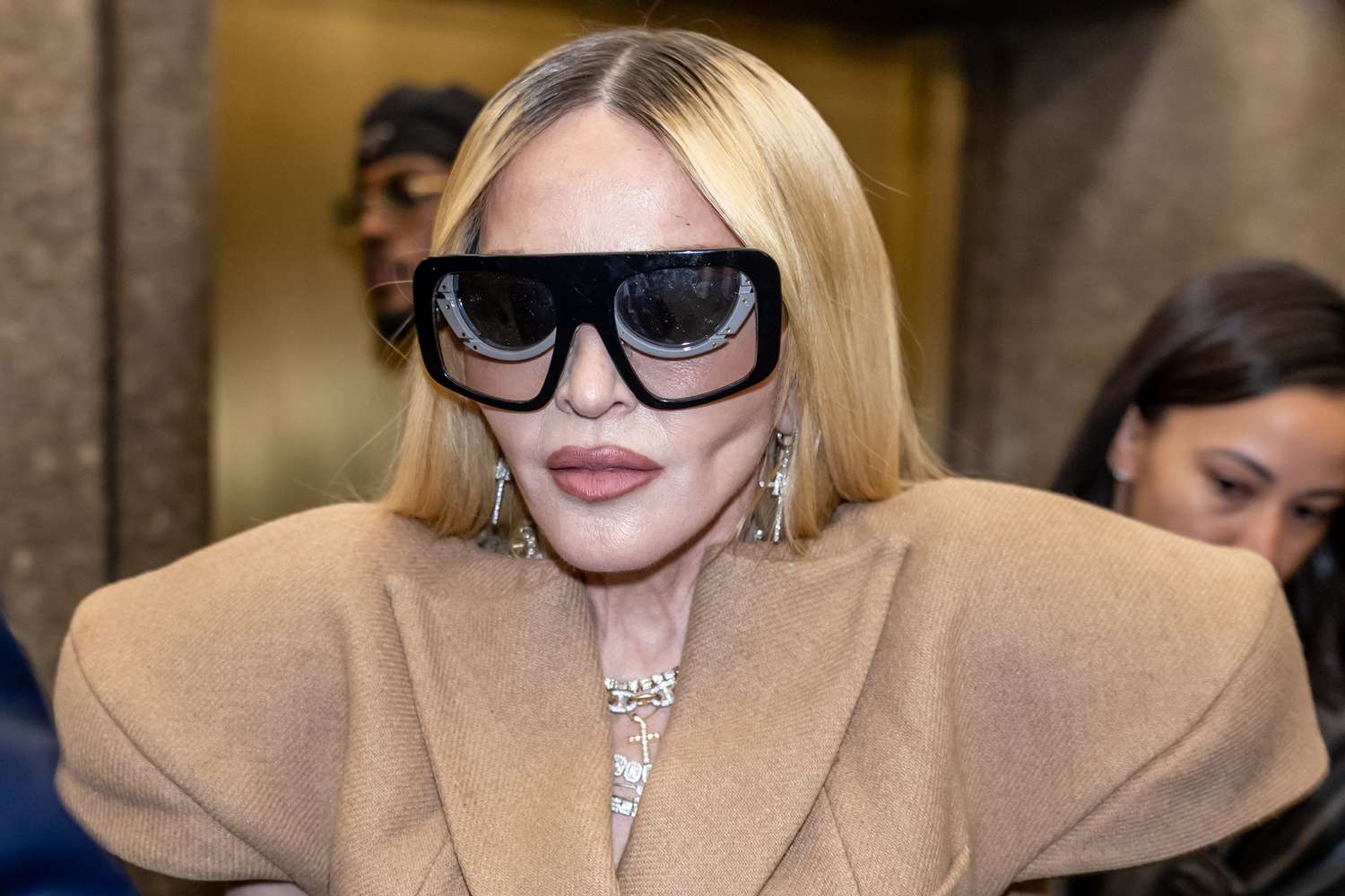 Madonna, 66, Stumbles in Daring Heels at Luar Show During Rare New York Fashion Week Appearance