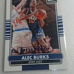 明星球員ALEC BURKS限量019/199漂亮特卡一張~20元起標