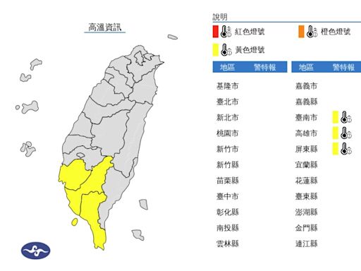 南高屏明36℃高溫！西半部擴散條件差 北部高屏空品紅色警示