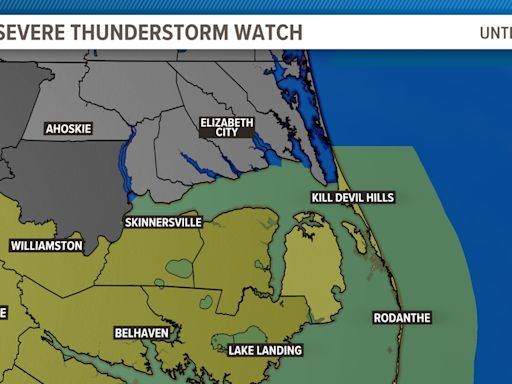 Most of Outer Banks, eastern North Carolina under severe thunderstorm watch