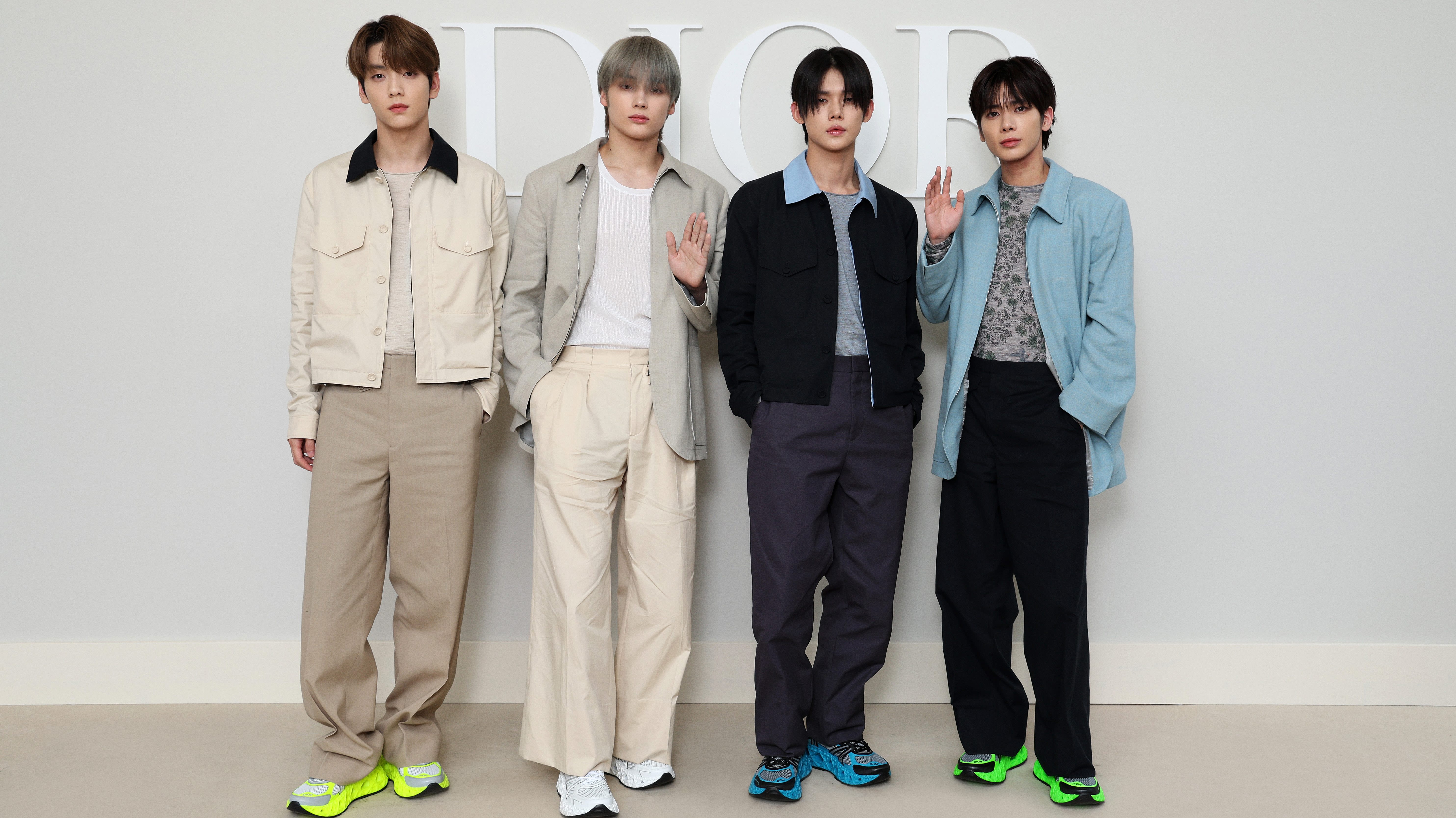 TXT, ATEEZ’s Hongjoong, Stray Kids’ Bang Chan and More K-Pop Stars Shine at Fashion Weeks