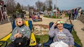 At Luna Pier, in the path of totality, eclipse provides oohs, ahhs and a much-needed boost