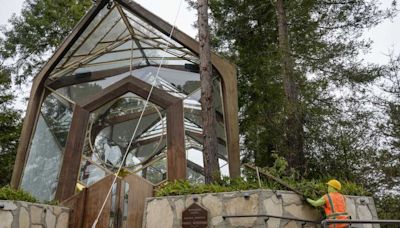 Landslide forces closure of iconic Southern California chapel designed by Frank Lloyd Wright's son