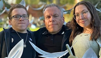 Warwick Davis makes first public appearance since wife's death as he makes statement about loss
