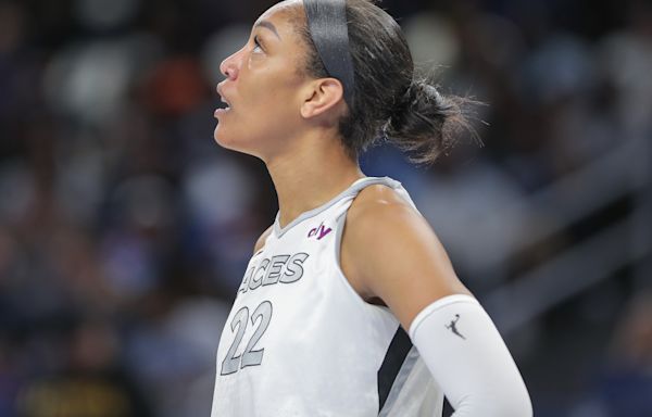 A'ja Wilson's WNBA-record streak of consecutive 20-point games ends in Aces' win over Mystics