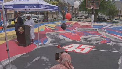 Late NBA player and South Philadelphia native, Rasual Butler, honored with court-length mural at Chew Playground