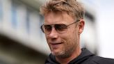 Freddie Flintoff cracks a smile as he arrives for cricket in Cardiff