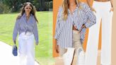 Jessica Alba Just Swayed Me to Revamp My Summer Wardrobe with Striped Button-Downs and Roomy Pants