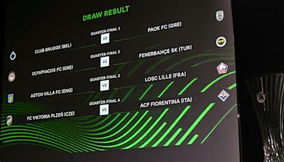 Sorteo de cuartos de final de la UEFA Europa Conference League: Aston Villa - Lille, plato fuerte