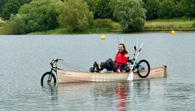 Man excited to 'immerse himself' in Scotland trek on homemade 'bicycle canoe'