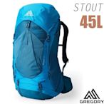 【GREGORY】STOUT 45 男款專業健行登山背包(45L_附全罩式防雨罩)_149375-A267 界限藍