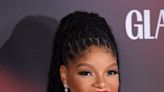 Halle Bailey Poured Herself Into a Chocolate Brown Empire-Waist Ball Gown
