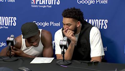 Anthony Edwards, Karl-Anthony Towns share hilarious postgame after sweep