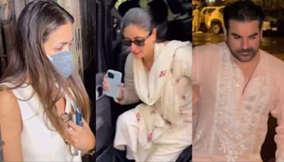 Malaika Arora attends prayer meet of her father Anil Mehta; Arbaaz Khan, Kareena Kapoor, Amrita Arora seen too