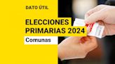 Primarias municipales 2024: Conoce las 60 comunas en las que hay elecciones este domingo 9 de junio