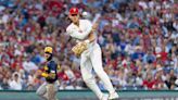 Castellanos RBI double in 10th leads Phillies past Brewers 2-1