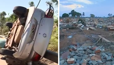 Água do Rio Taquari diminui e revela rastro de destruição no Rio Grande do Sul