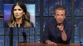 Seth Meyers Sounds Off on ‘Psycho’ Kristi Noem for Killing Her Dog