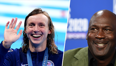 Video of Michael Jordan playing peekaboo with baby Katie Ledecky resurfaces: 'One goat to a future goat'
