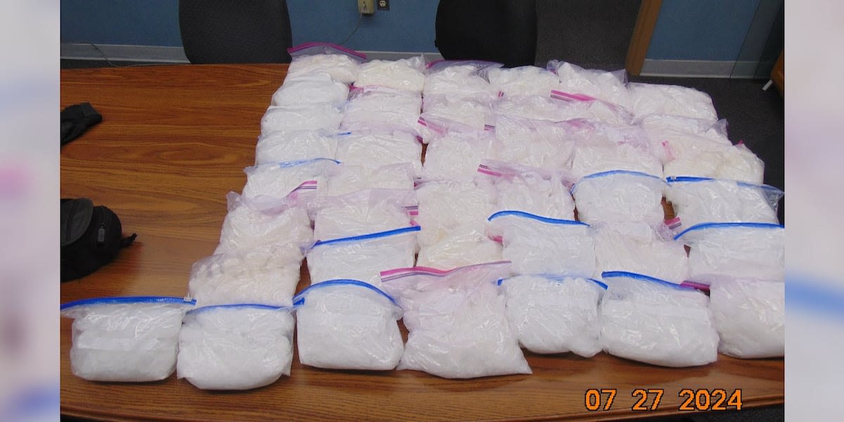 Troopers find 77 pounds of suspected meth in traffic stop near York