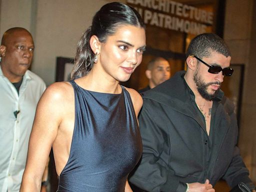 Kendall Jenner and Bad Bunny Are Both in Black as They Hold Hands During Date Night in Paris