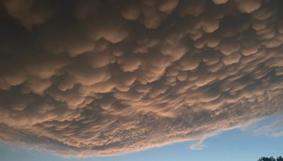 Did you see the sky over Bucks County on Sunday night? Mammatus clouds put on a show