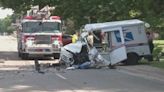 Injuries reported after crash involving mail truck in Englewood