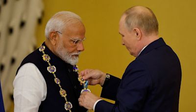 Putin confers Russia's highest civilian honour on Modi