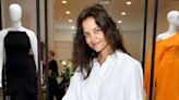 Katie Holmes Goes Casual in a Shirt Dress, Messy Hair, and No Makeup