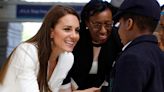 Duchess of Cambridge stuns in all-white suit for Windrush monument unveiling