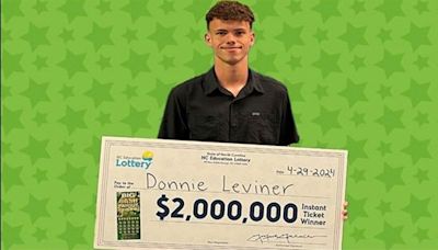 Teenager wins $2m lottery jackpot from one of first times he ever bought ticket