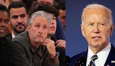 Jon Stewart says Biden is becoming 'Trumpian' by insisting only God can get him to drop out of the 2024 race