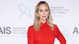 Emily Blunt Is All Elegance in a Red Gown and Sandals at a Charity Gala