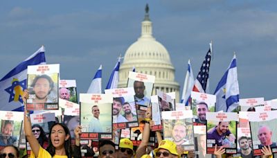 Protests and politics as Israel's Netanyahu addresses US Congress