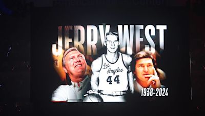 Photo: Jerry West to Be Honored with Lakers Jersey Band for 2024-25 NBA Season