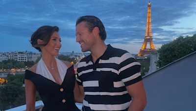 Michelle Keegan shows off endless legs as she is kissed by husband Mark in Paris