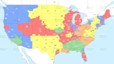 TV broadcast map for Panthers vs. Bengals in Week 9