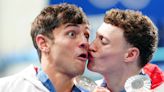 Tom Daley’s husband and children among spectators cheering for diver’s silver