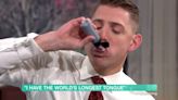 Man with world’s longest tongue paints Holly and Phil on This Morning