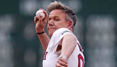 Gordon Ramsay Throws First Pitch at Red Sox Game Following Hospitalization for 'Really Bad' Biking Accident